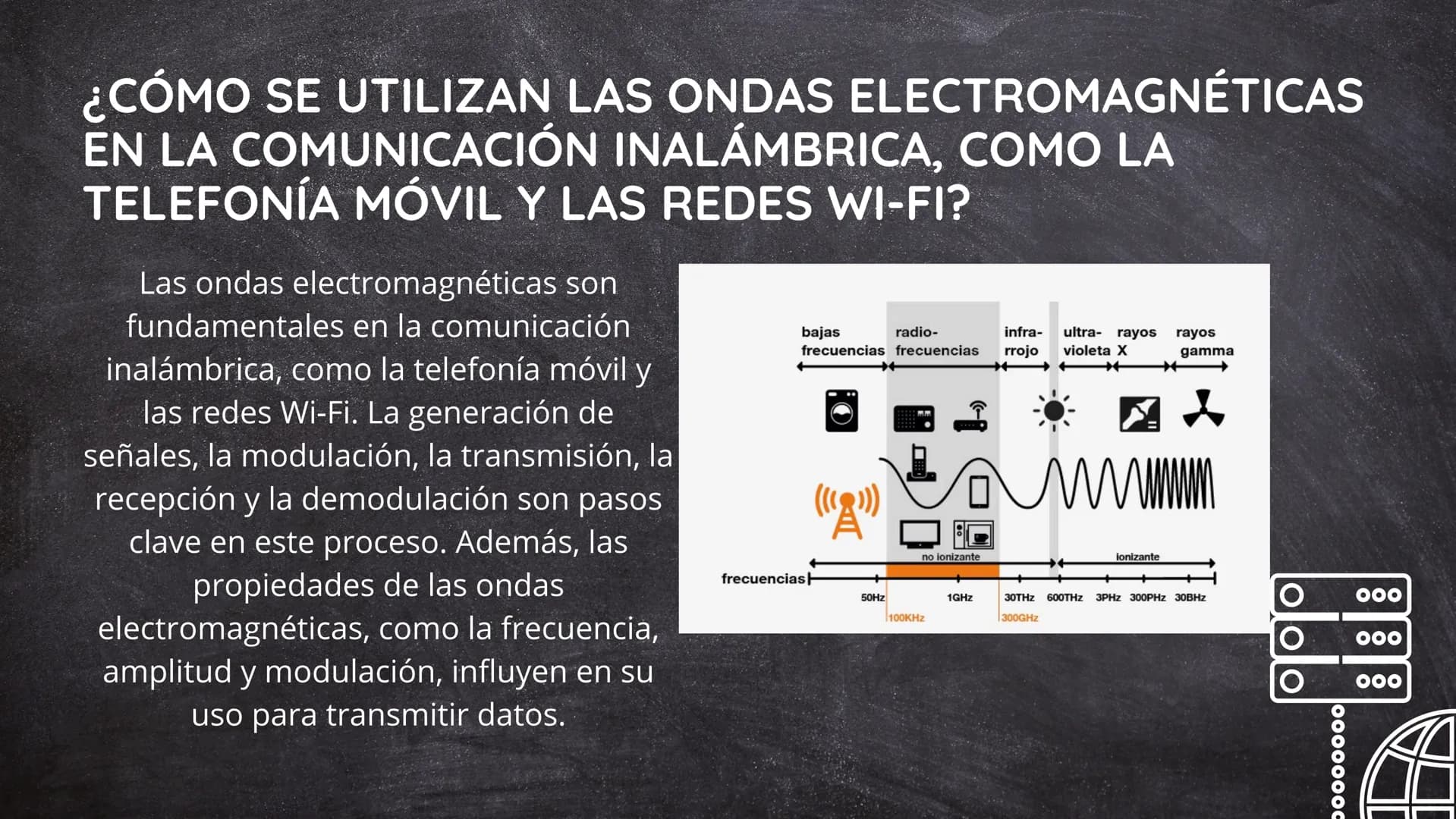# ONDAS
# ELECTROMAGNETICAS # ¿CÓMO SE UTILIZAN LAS ONDAS ELECTROMAGNÉTICAS
# EN LA COMUNICACIÓN INALÁMBRICA, COMO LA
# TELEFONÍA MÓVIL Y L