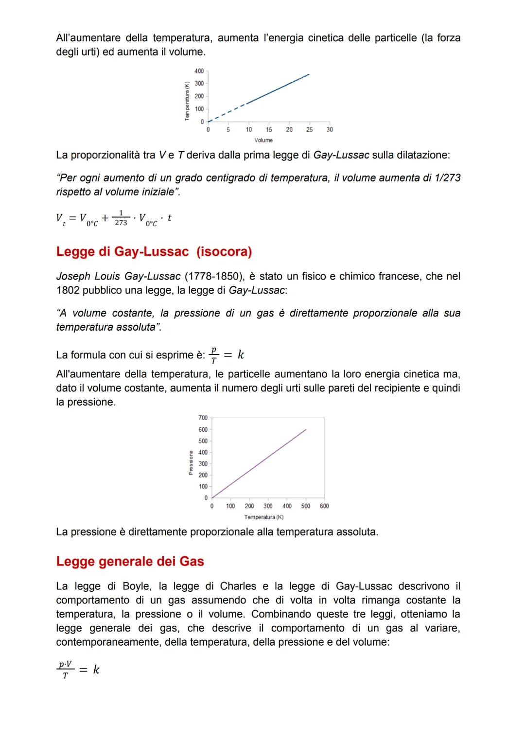 # Le leggi dei gas
Gas ideale/perfetto
La principale caratteristica della materia gassosa è la "confusione". Per spiegare a
cosa è dovuto