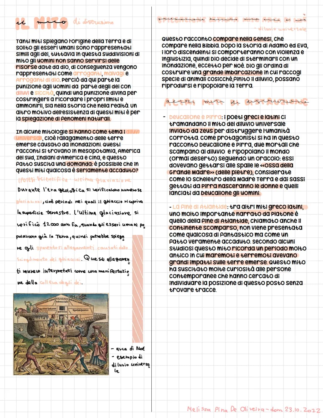 di distruzione
Tanti miti spiegano l'origine della Terra e di
solito gli esseri umani sono rappresentati
simili agli dei, tuttavia in quest