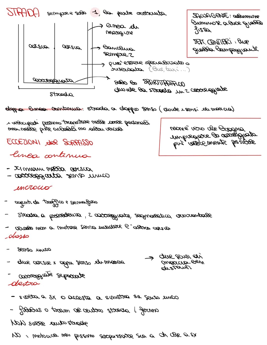 # STRADA sempre suvo 1, la parte costruita
corsia
corsia
Caxxxeggiata,
Storoda
elmera de
margime
Cancaua
sempre 2
→ puo'essere specia