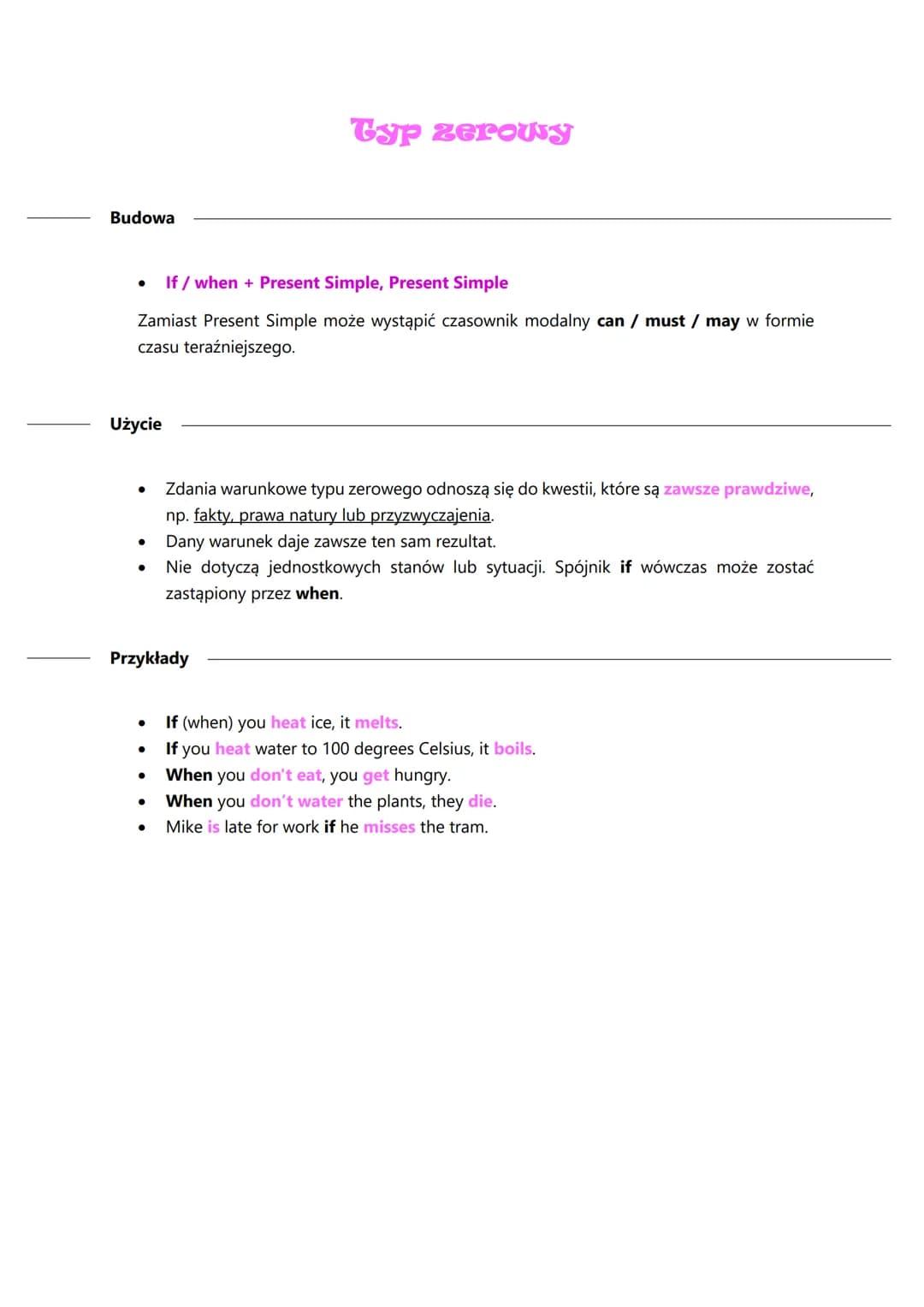 # Tryby warunkowe
- Zdania warunkowe składają się z 2 członów:
- zdania podrzędnego wyrażającego warunek do spełnienia,
- zdania nadrzę