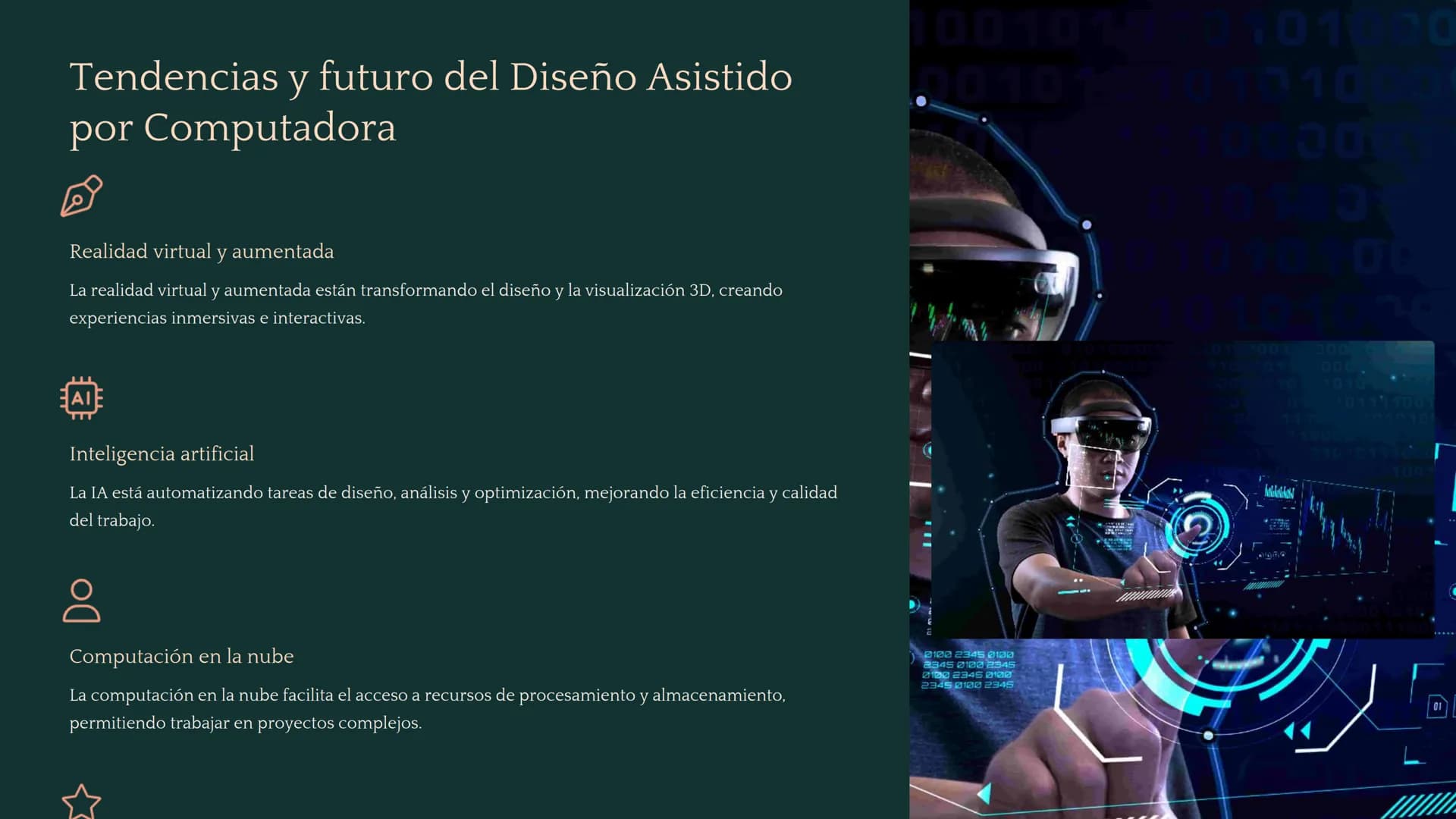 Diseño Asistido por
Computadora
Profesional
Este curso te sumerge en el mundo del diseño asistido por
computadora, explorando herramientas