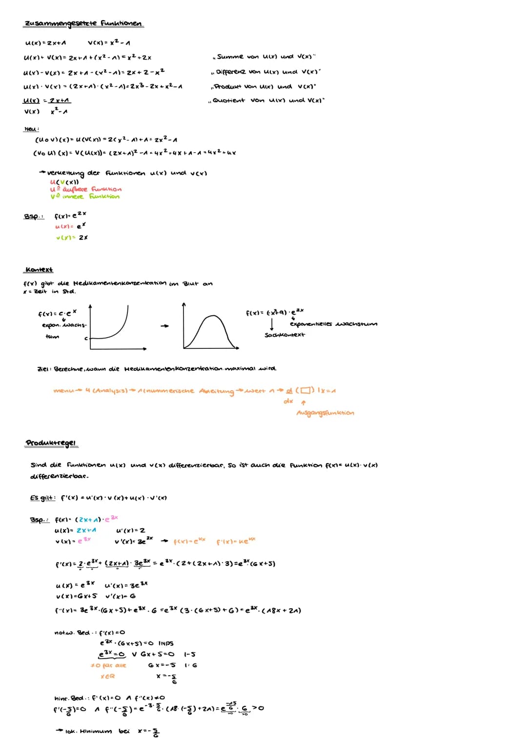 # Zusammengesetzte Funktionen
u(x)=2x+A
V(x) = x²-
U(x)+ V(x)=2x++(x²-^)=x²+2x
u(x)-v(x) = 2x +-(x²-۸)=2x+2-x2
u(x)v(x)= (2x+) (x²-2x3-2x+x