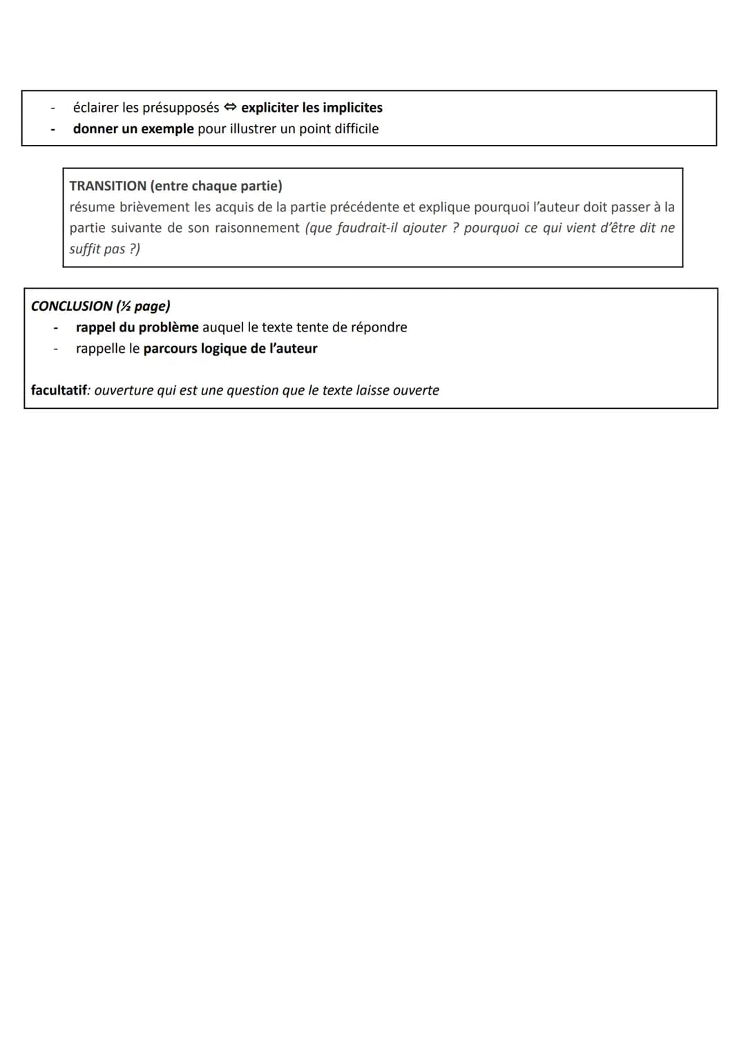 # MÉTHODE EXPLICATION DE TEXTE:
INTRODUCTION (1 page)
- texte étudié: ouvrage et auteur => situation du texte
- notion au programme
- obje