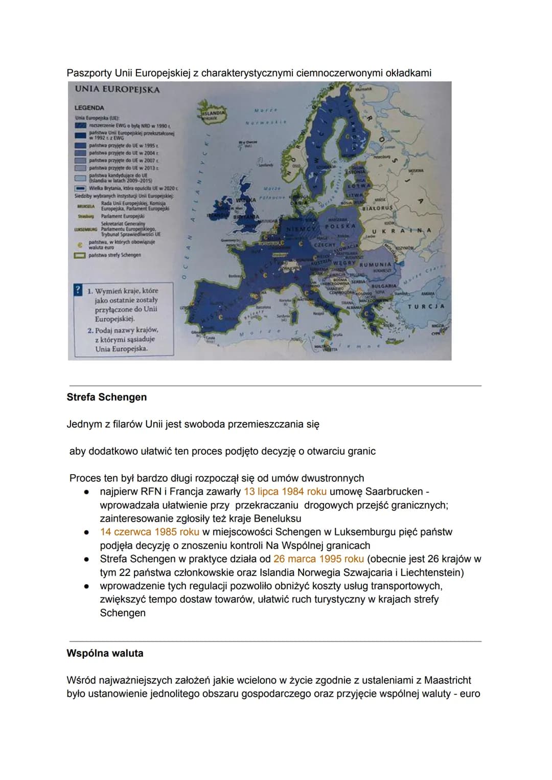 # INTEGRACJA EUROPEJSKA
Wydarzenia z przełomu lat 80. i 90. XX w. (w tym rozpad bloku wschodniego) spowodowały
przyspieszenie procesów inte