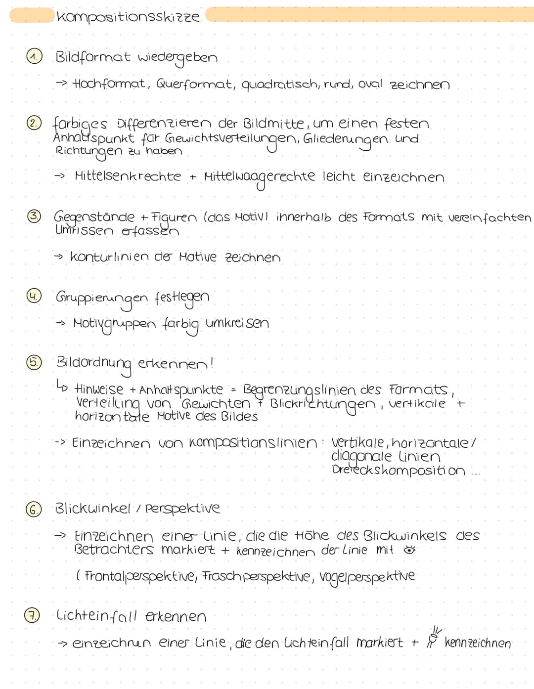 kompositionsskizze.
1 Bildformat wiedergeben
> Hochformat, Querformat, quadratisch, rund, oval zeichnen
@farbiges Differenzieren der Bild