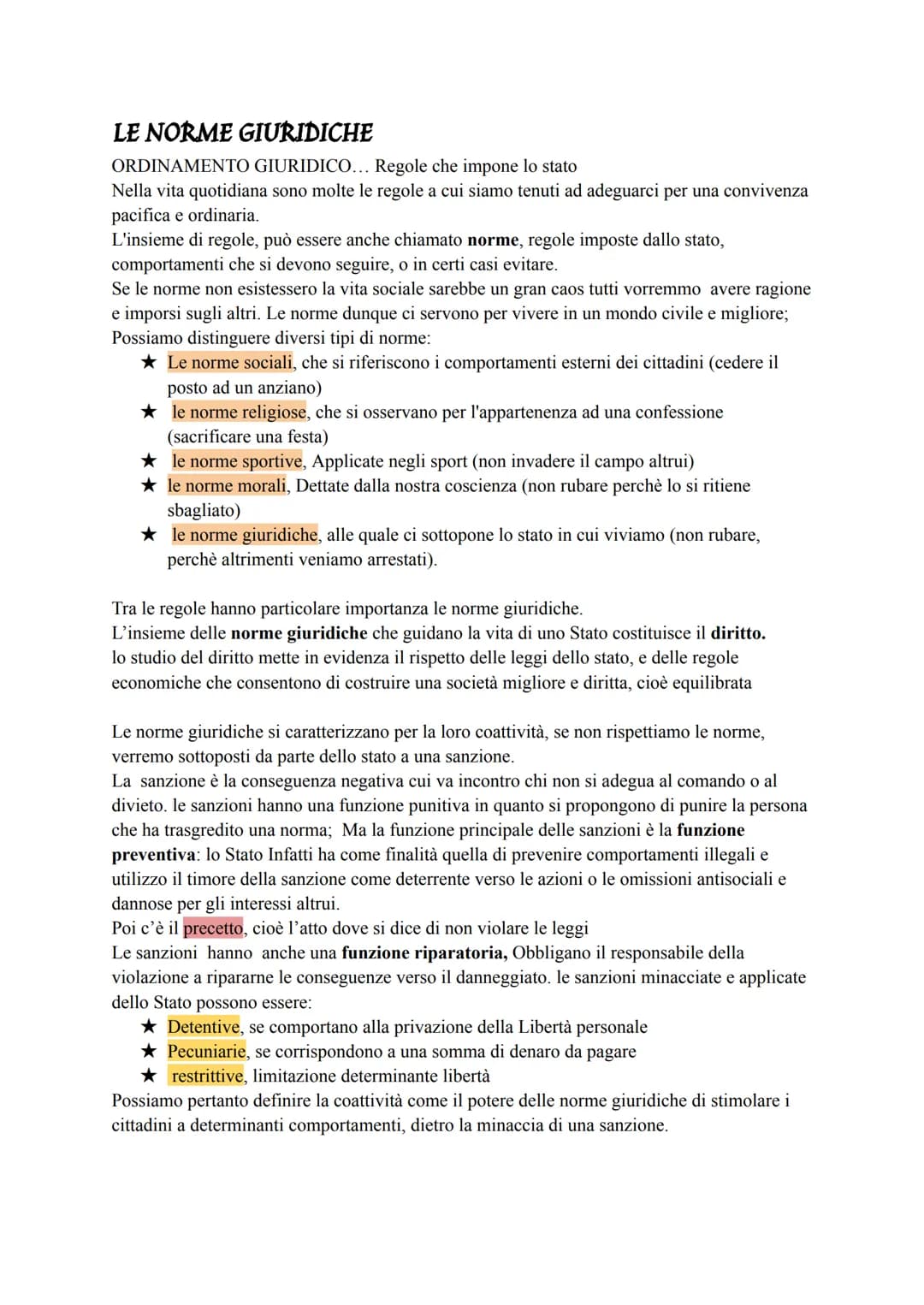 # LE NORME GIURIDICHE
ORDINAMENTO GIURIDICO... Regole che impone lo stato
Nella vita quotidiana sono molte le regole a cui siamo tenuti ad