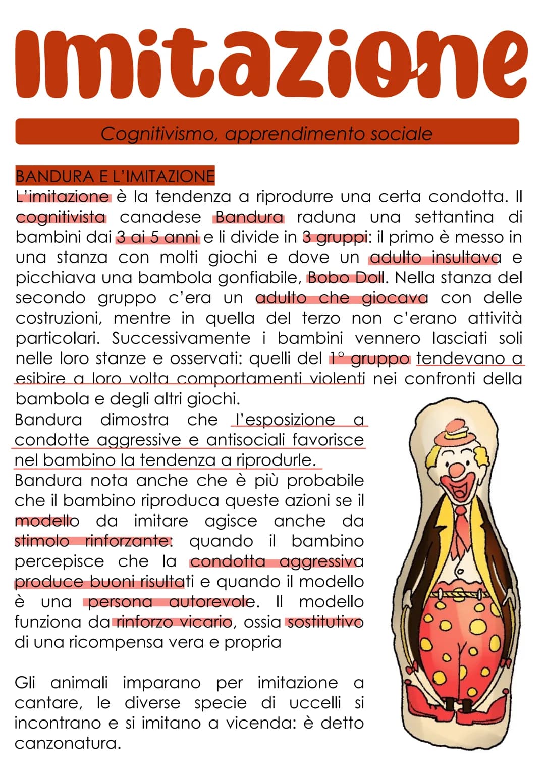 # L'apprendimento
L'apprendimento è il processo con cui un organismo vivente è
modificato più o meno definitivamente da ciò che fa e da
que