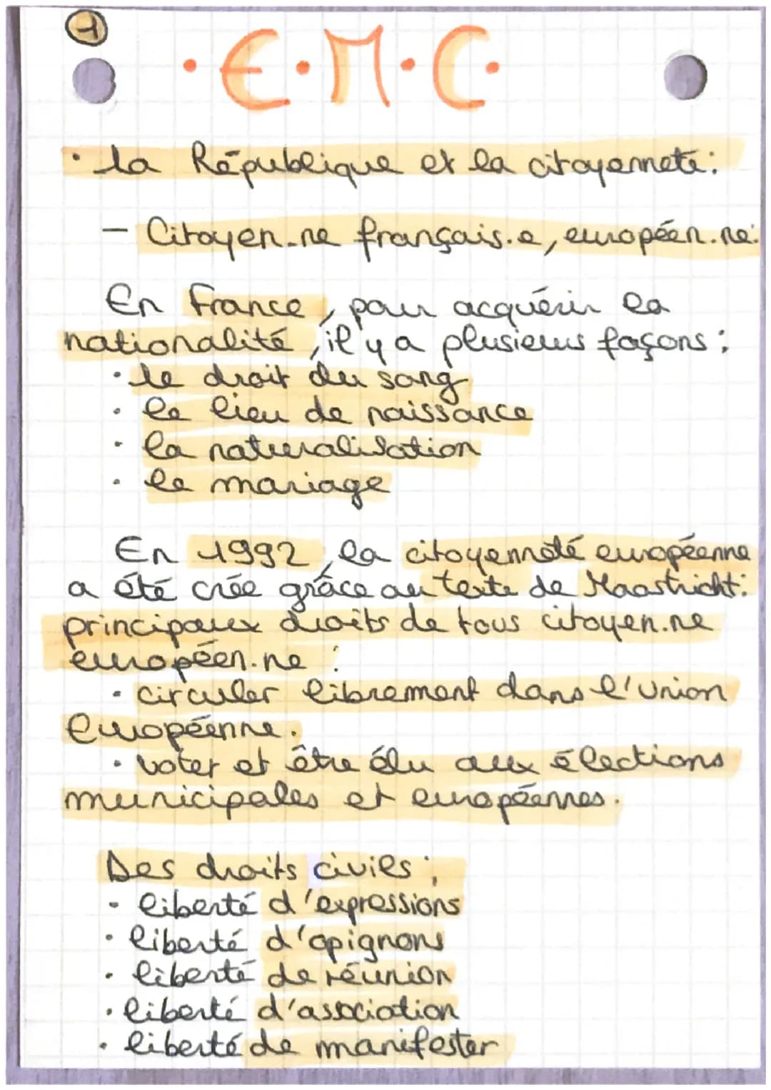 - ٠٤٠٦٠٢٠
- • la République et la citoyennete:
- Citoyen-ne français.e, européen.ne.
- En France, pour acquérir la
nationalité, il y a pl