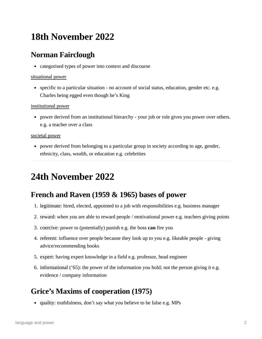 # language and power
- subject english language
- Last edited time @February 8, 2023 4:50 PM
- deadline
- = notes
- status ongoing
- type n