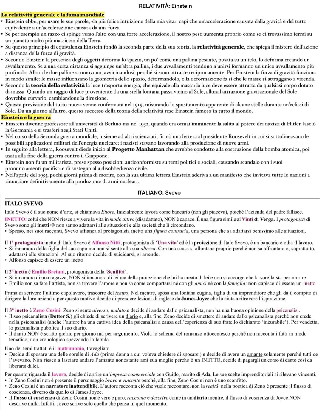 # La relatività generale e la fama mondiale
RELATIVITÀ: Einstein
• Einstein ebbe, per usare le sue parole, «la più felice intuizione della m