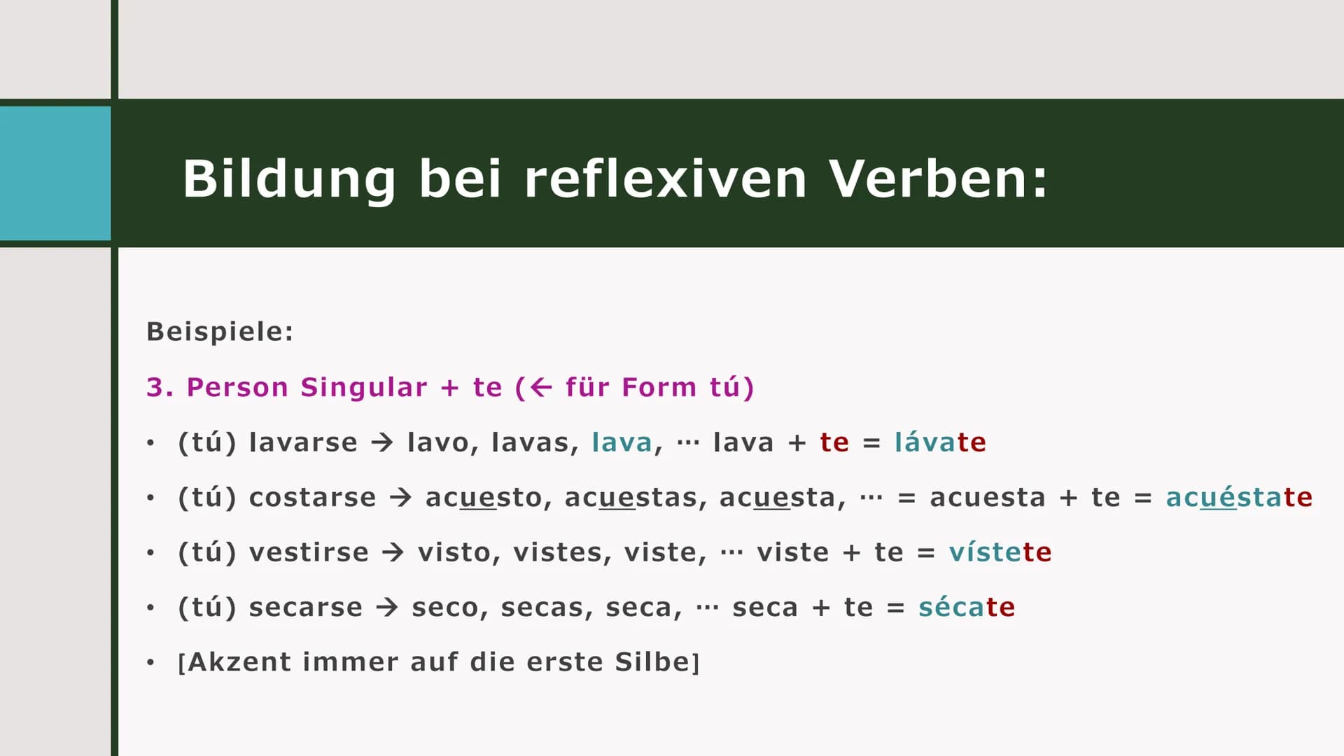 # IMPERATIVO
Spanisch Verwendung:
¿HABLAS
Es wird benutzt um etwas zu befehlen! ESPAÑOL?
• Das Imperativ wird im tú und im vosotros gebil