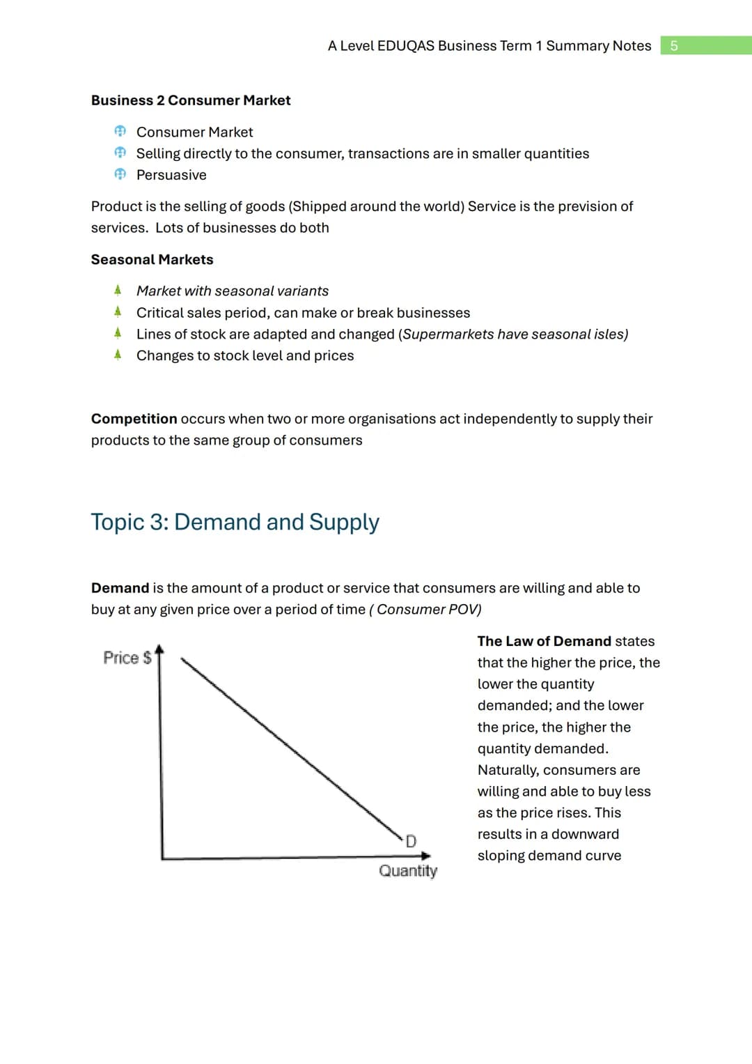 A Level EDUQAS Business Term 1 Summary Notes 1
Eduqas
A Level
Business Studies
Term 1
Summary Notes
Contents:
- Topic 1: Enterprise
- Topic