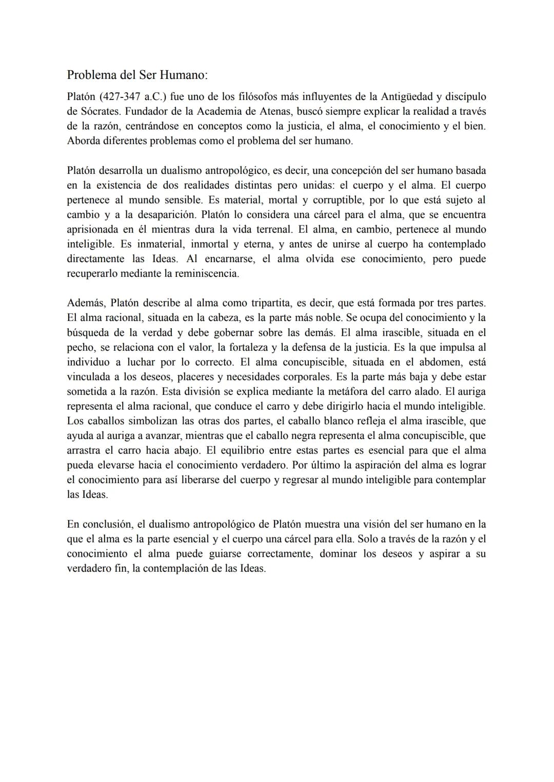# Problema Realidad y Conocimiento:
Platón (427-347 a.C.) fue uno de los filósofos más influyentes de la Antigüedad y discípulo
de Sócrates