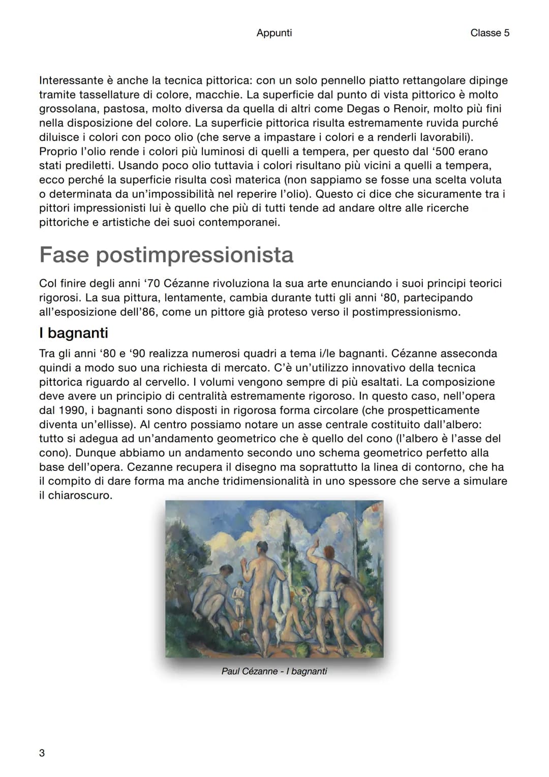 Appunti
Classe 5
# Storia dell'arte
# Paul Cézanne
## Introduzione
Paul Cézanne viene annoverato tra i neoimpressionisti perché vuole da