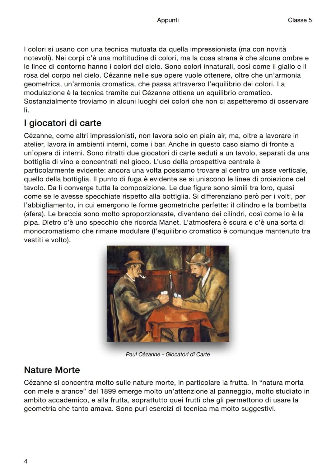 Appunti
Classe 5
# Storia dell'arte
# Paul Cézanne
## Introduzione
Paul Cézanne viene annoverato tra i neoimpressionisti perché vuole da