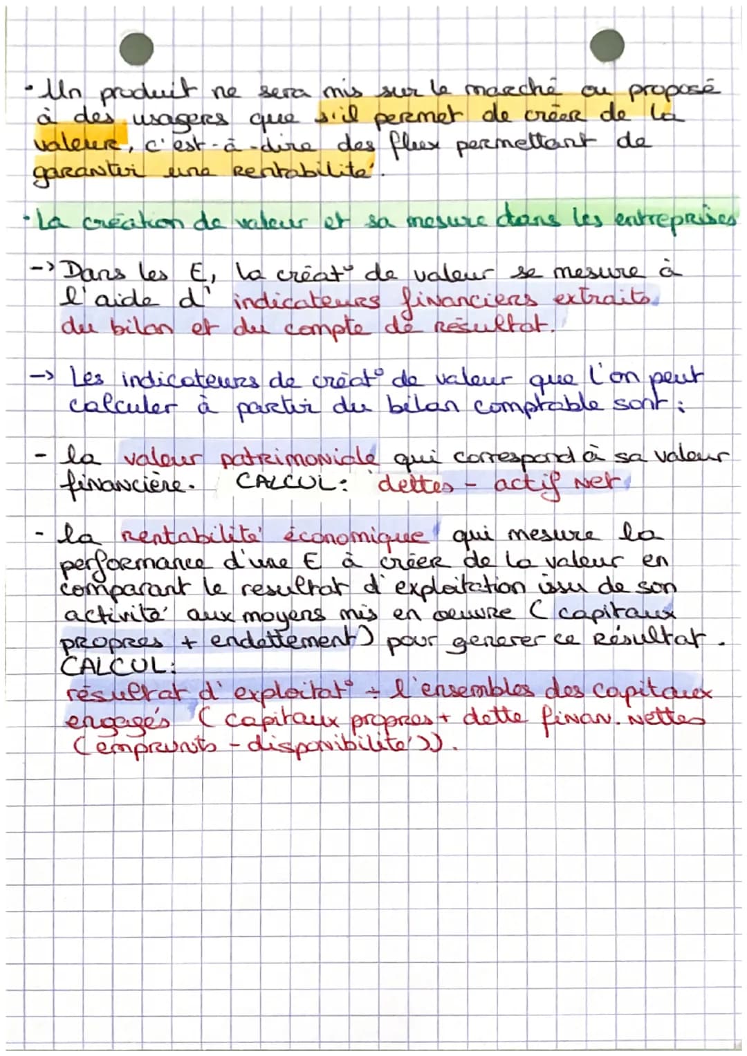 Chap 2
Comment creer de la
valeur et la mesurer?
1
• L'innovation de produit :
→ L'innovation peut poreter sur le bien aule
service. Il con