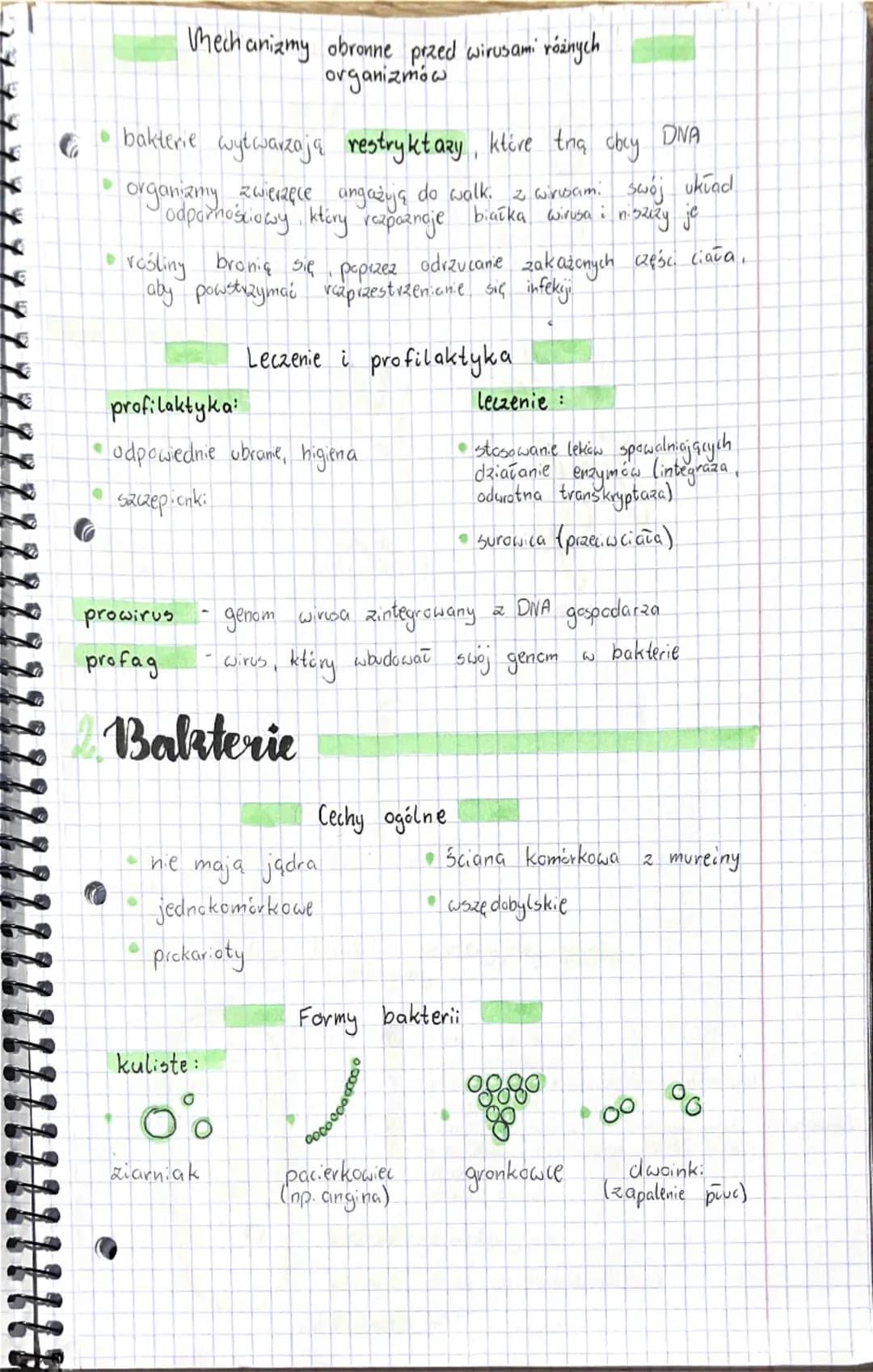 # Wirusy bakterie
# Wirusy
Cechy ogólne
* mniejsze niż bakterie
* nie sa organamami, nie mają budowy komórkowej
* bezwzględne pas