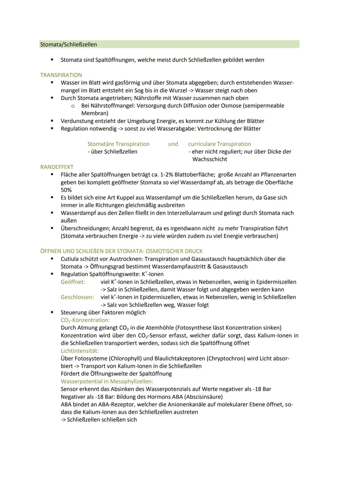 # FOTOSYNTHESE
Bedeutung:
* Chlorophyll (grüner Farbstoff der Pflanzen) spielt eine zentrale Rolle bei der Fotosynthese
* kann Lic