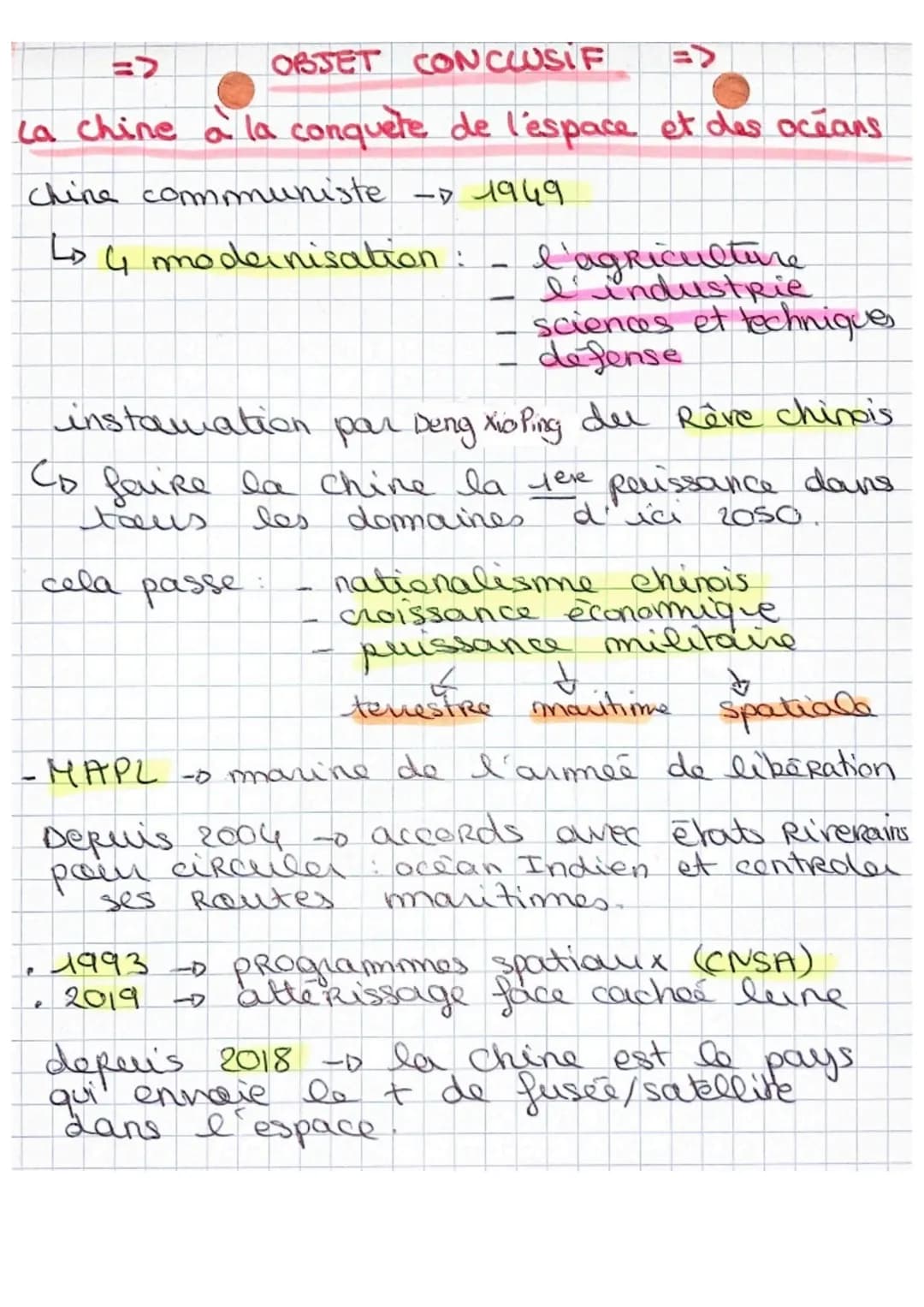 # THEME: 4
C> De nouveaux espaces de conquête
CHAPITRE INTRODUCTIF
=> Depuis la guerre froide, I' espace devient un
enjeu de Rivalité ent