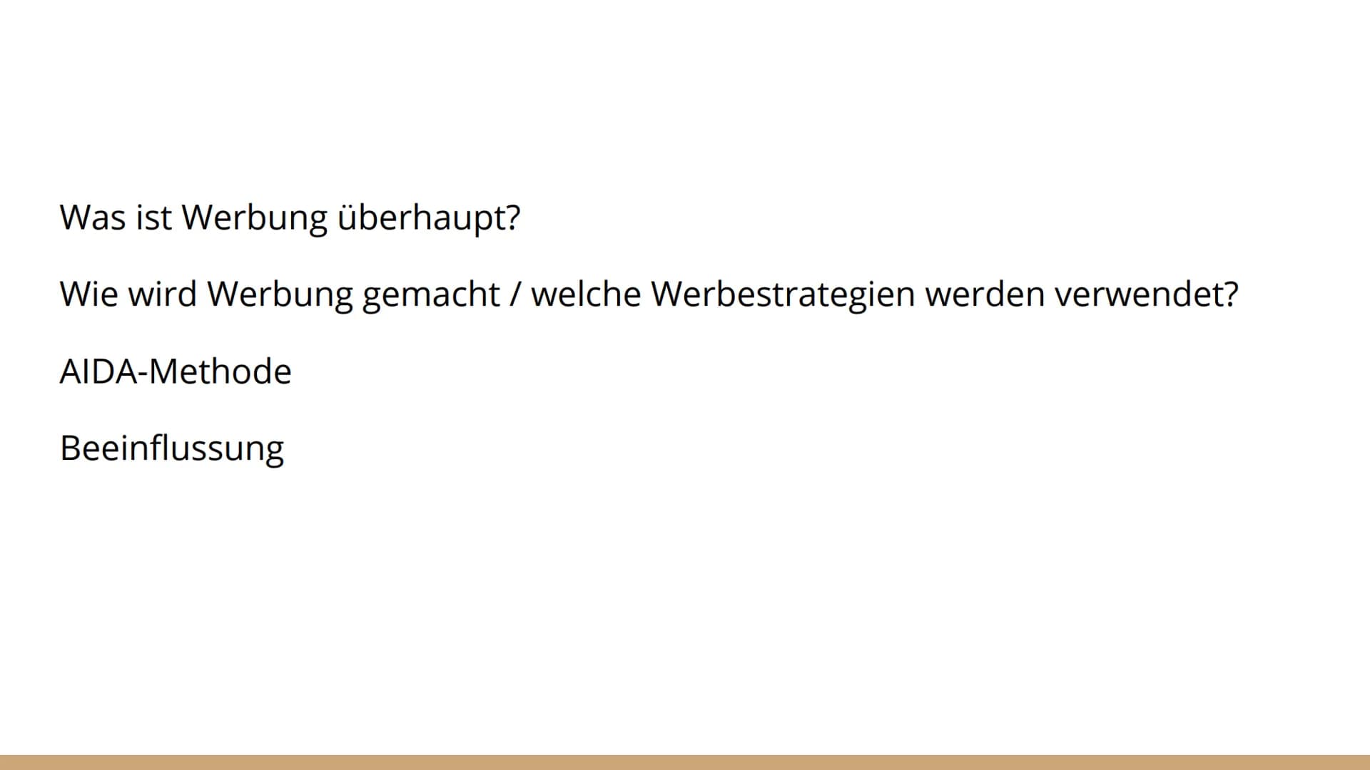 <h2>Was ist Werbung überhaupt?</h2>
<p>Werbung ist die Information über ein Produkt, eine Dienstleistung oder eine Idee, die dazu dienen so