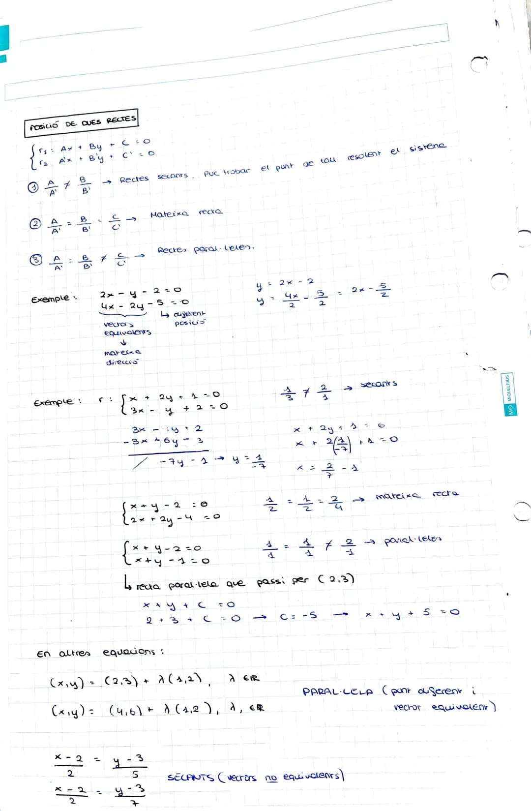 # 6 - VECTORS i GEOMETRIA
ANALÍTICA
VECTORS
Segment orientat al pla que va d'un punt A a un punt B:
AB
Mòdul: longitud
Direcció: horit