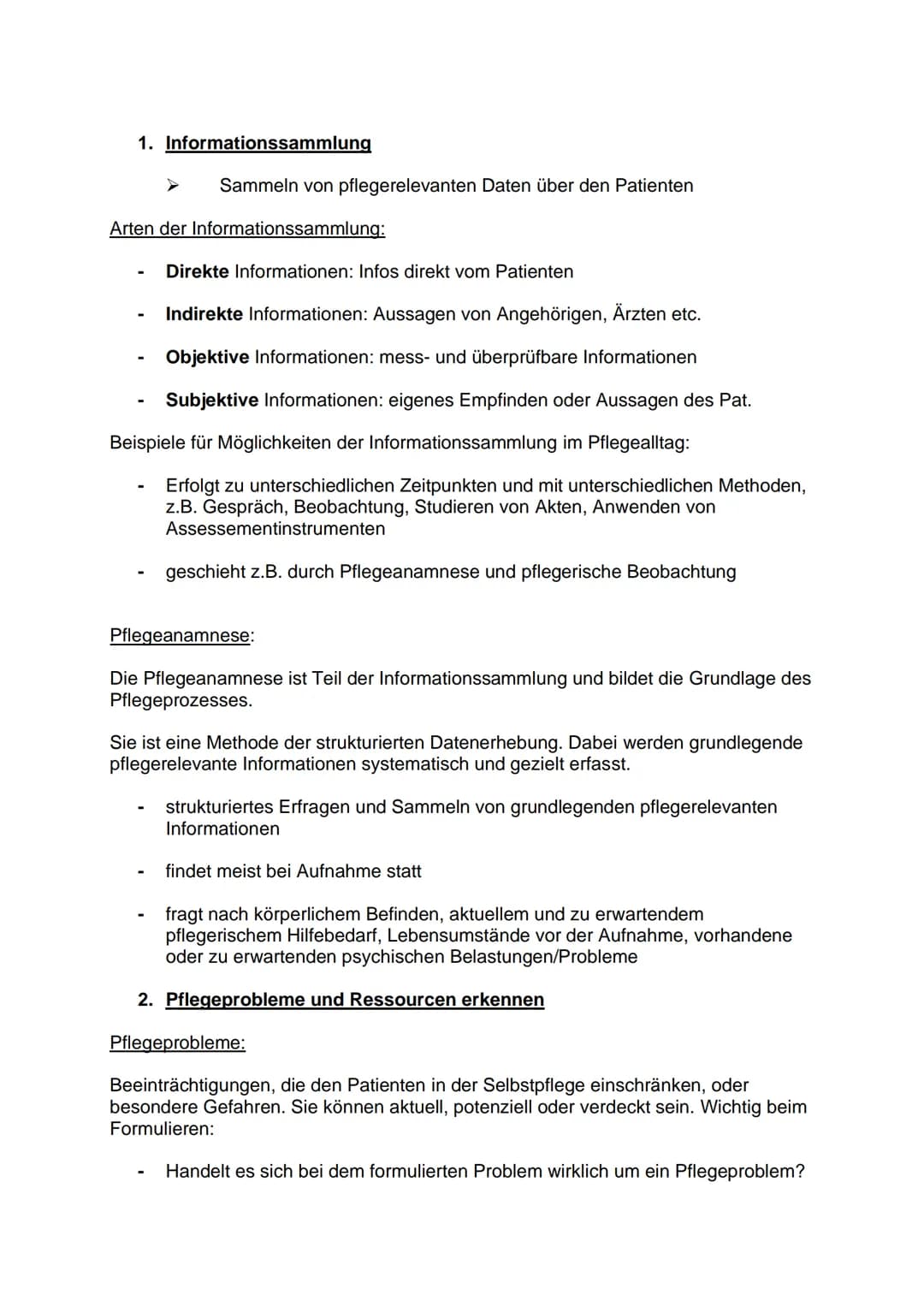 Pflege als Prozess gestalten
Definition Pflegeprozess:
Der Pflegeprozess ist ein systematischer und zielgerichteter Arbeits- und
Problemlö