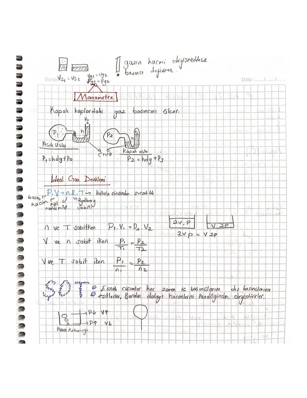 Subject:
2d
<2
Omel
h
d
d
P
h 3d
3d
3d
K
L
mdm> 2
Date :........
Karumayon siviler dengede ten
Sıvılar karışabilir. Ogbydı
K.L, m, nin taban