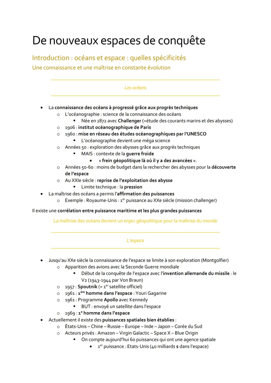 # De nouveaux espaces de conquête
Introduction: océans et espace: quelles spécificités
Une connaissance et une maîtrise en constante évolu