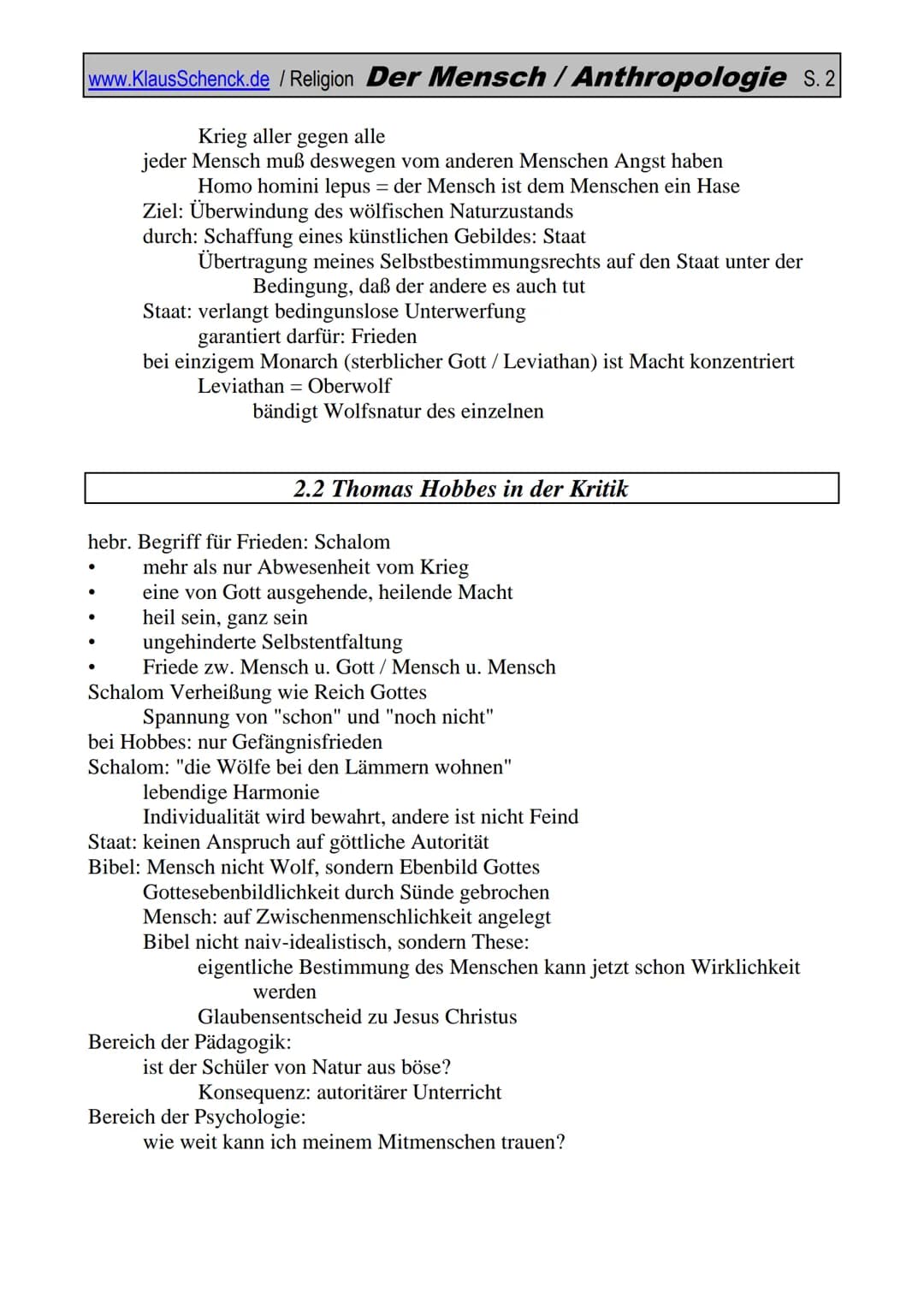 # www.KlausSchenck.de / Religion Der Mensch / Anthropologie S.1
# Anthropologie / Der Mensch
Peter Kliemann: "Glauben ist menschlich."
Ca