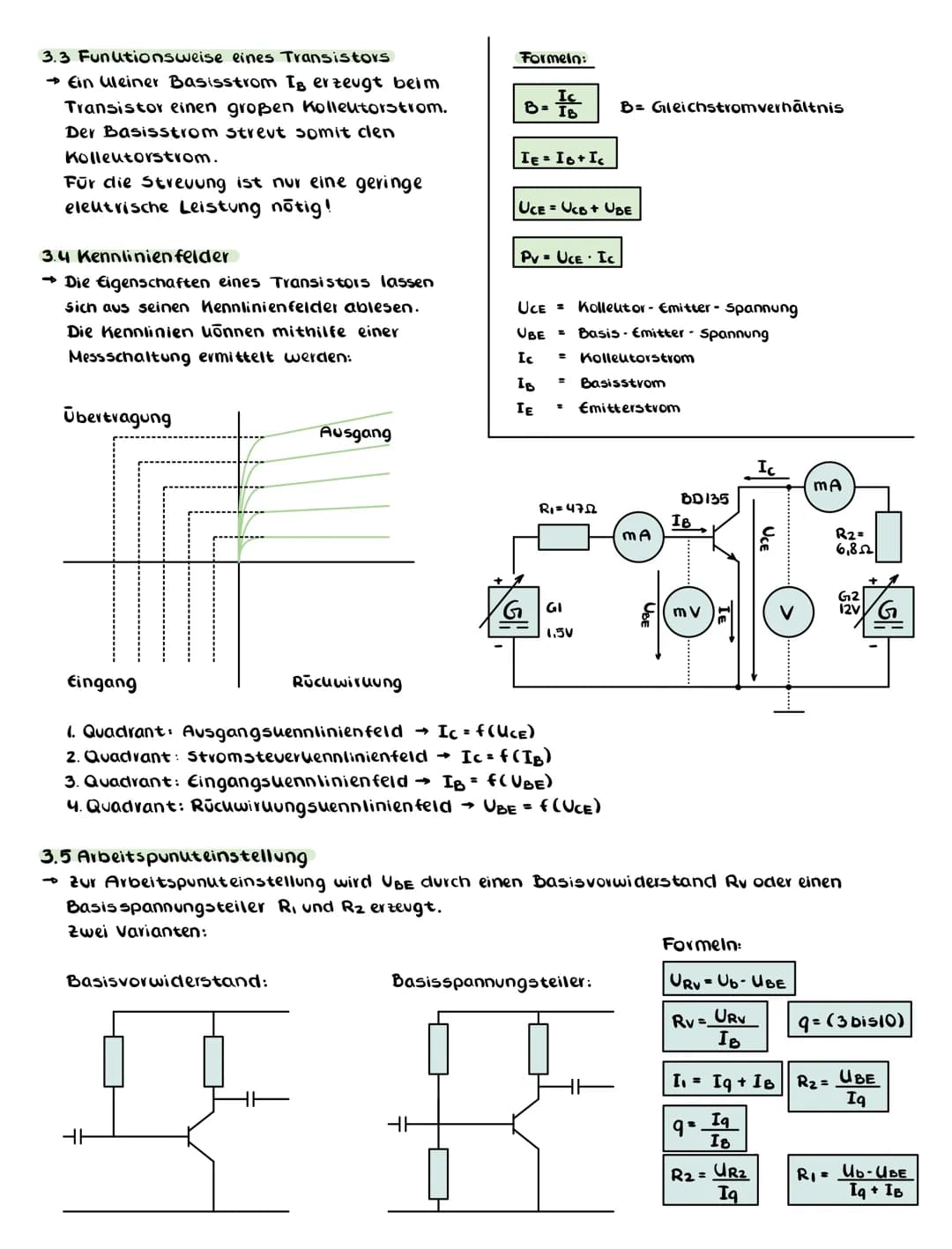 3. Transistoren (Bi-Polar)
- Transistoren bestenen meist aus Silizium oder Germanium.
Der Name stent für transfer" und "resistor! Eine Wider