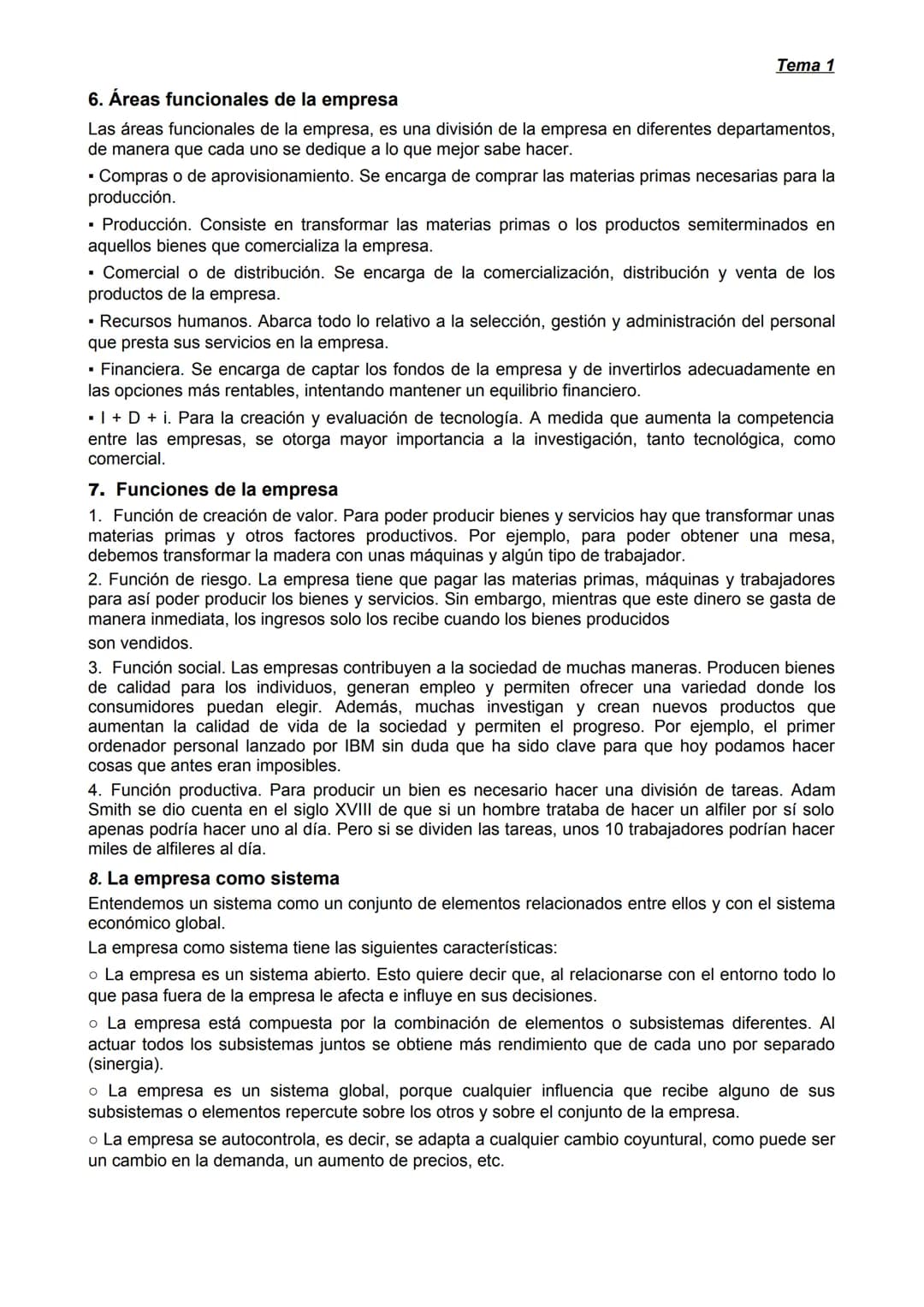 # Tema 1
# LA EMPRESA Y EL EMPRESARIO
1. Definición de empresa.
Podemos decir que una empresa es un conjunto organizado de factores de pr