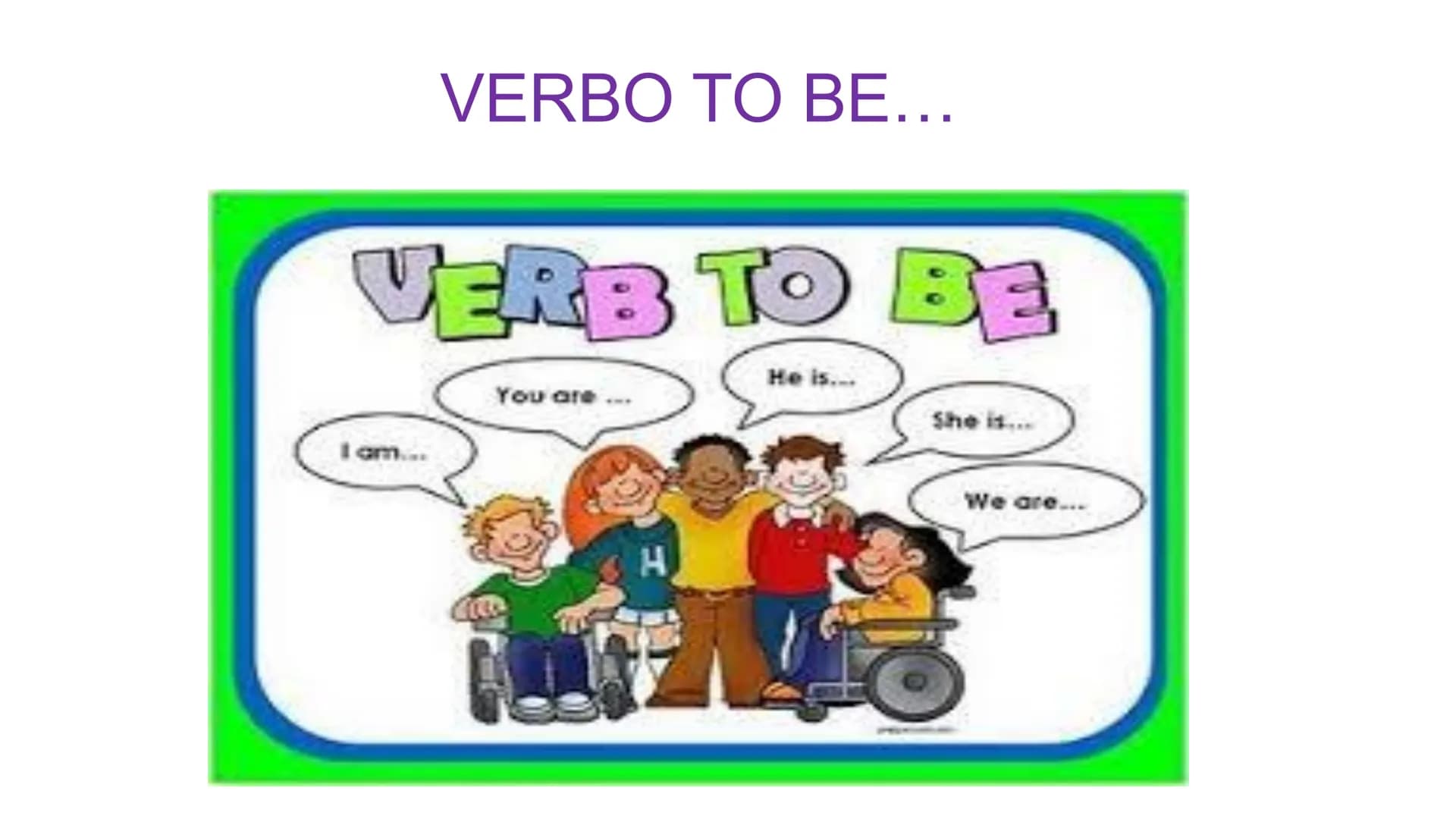 VERBO TO BE...
VERB TO BE
He is...
You are
She is...
I am...
H
We are.... Que es...
El verbo to be es el verbo más utilizado en la l