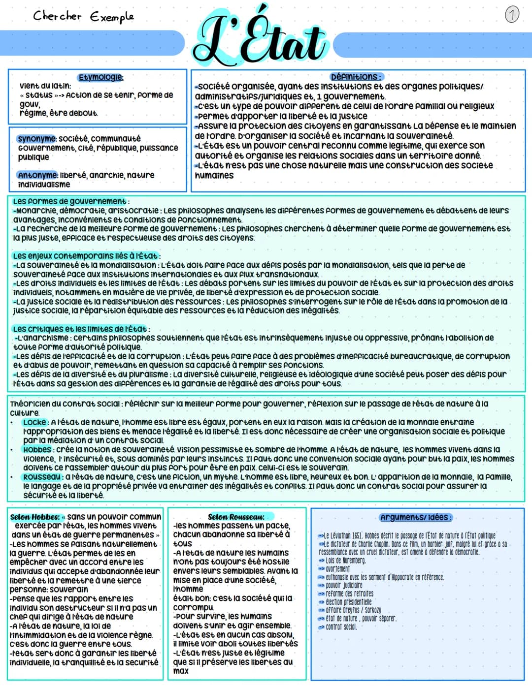 Chercher exemple
Etymologie
vient du latin:
«cum >>
Avec
<< scientia » -> savoir
= Accompagné de savoir
La conscience
Définition:
- sert