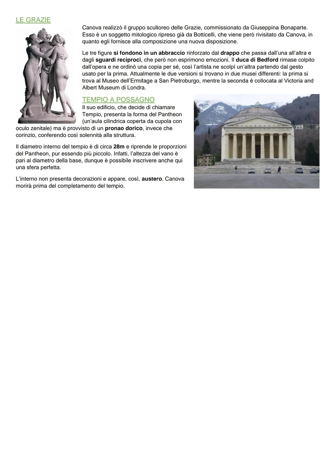 # IL NEOCLASSICISMO
II Neoclassicismo si sviluppa dalla seconda metà del Settecento fino alla prima metà dell'Ottocento. La sua nascita è
st