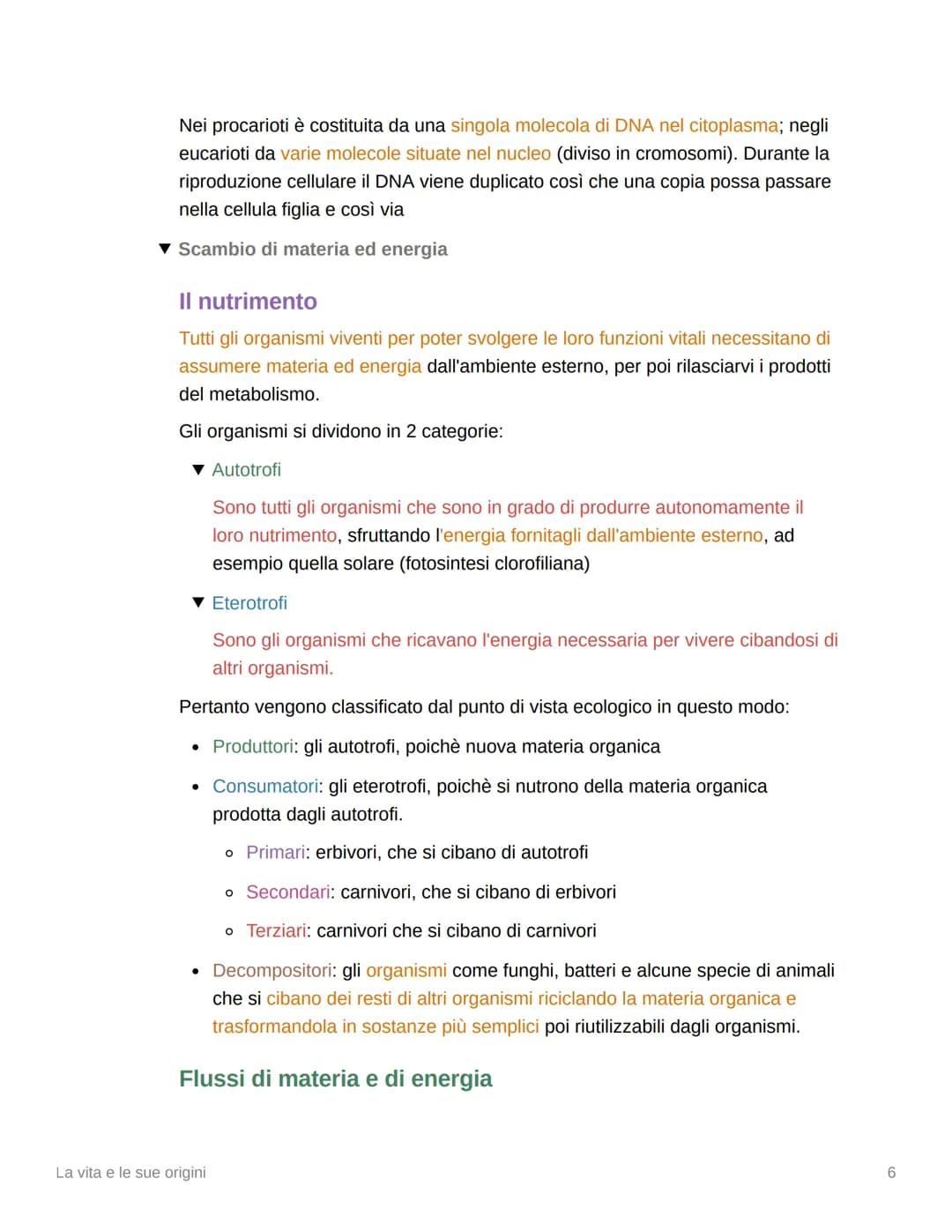 # La vita e le sue origini
▼ Cosa studia la Biologia?
La biologia è la scienza che studia la vita, le sue origini e la sua evoluzione e pe