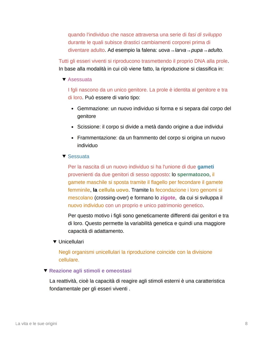 # La vita e le sue origini
▼ Cosa studia la Biologia?
La biologia è la scienza che studia la vita, le sue origini e la sua evoluzione e pe