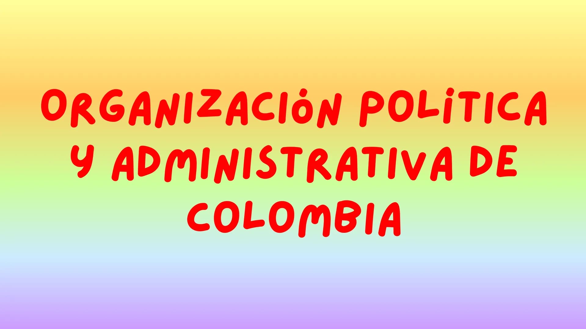 # ORGANIZACIÓN POLÍTICA
Y ADMINISTRATIVA DE
COLOMBIA # La republica de Colombia:
La republica de Colombia es un conjunto de personas con