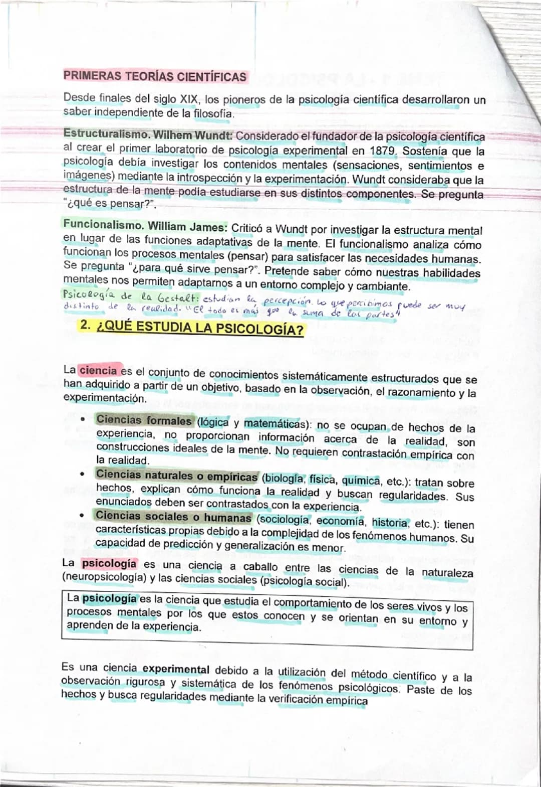 # TEMA 1-LA PSICOLOGÍA COMO CIENCIA
## 1. EVOLUCIÓN HISTÓRICA DE LA PSICOLOGÍA
ANTECEDENTES
Las raíces de la psicología se encuentran en