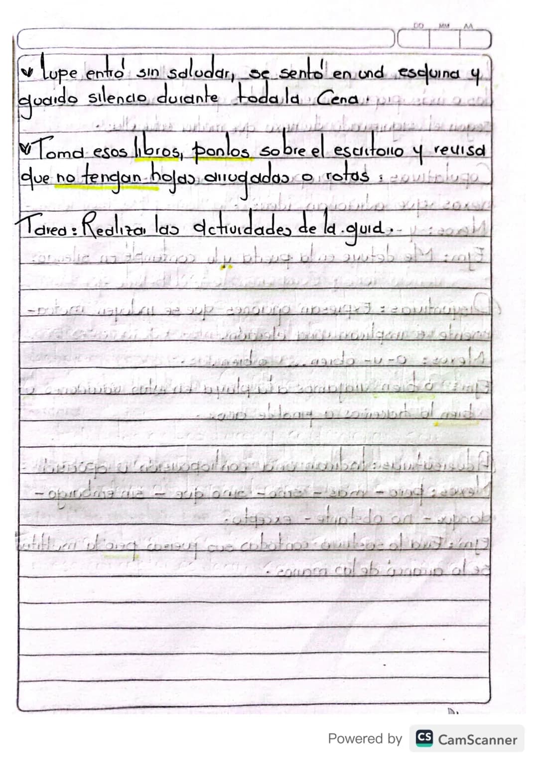 DO
MM
AA
# 1a anafora, la Catafora y la elipsis
Cuando yo estaba enojada, el me enviaba una carta y
yo se la devolvia con un beso grabado.