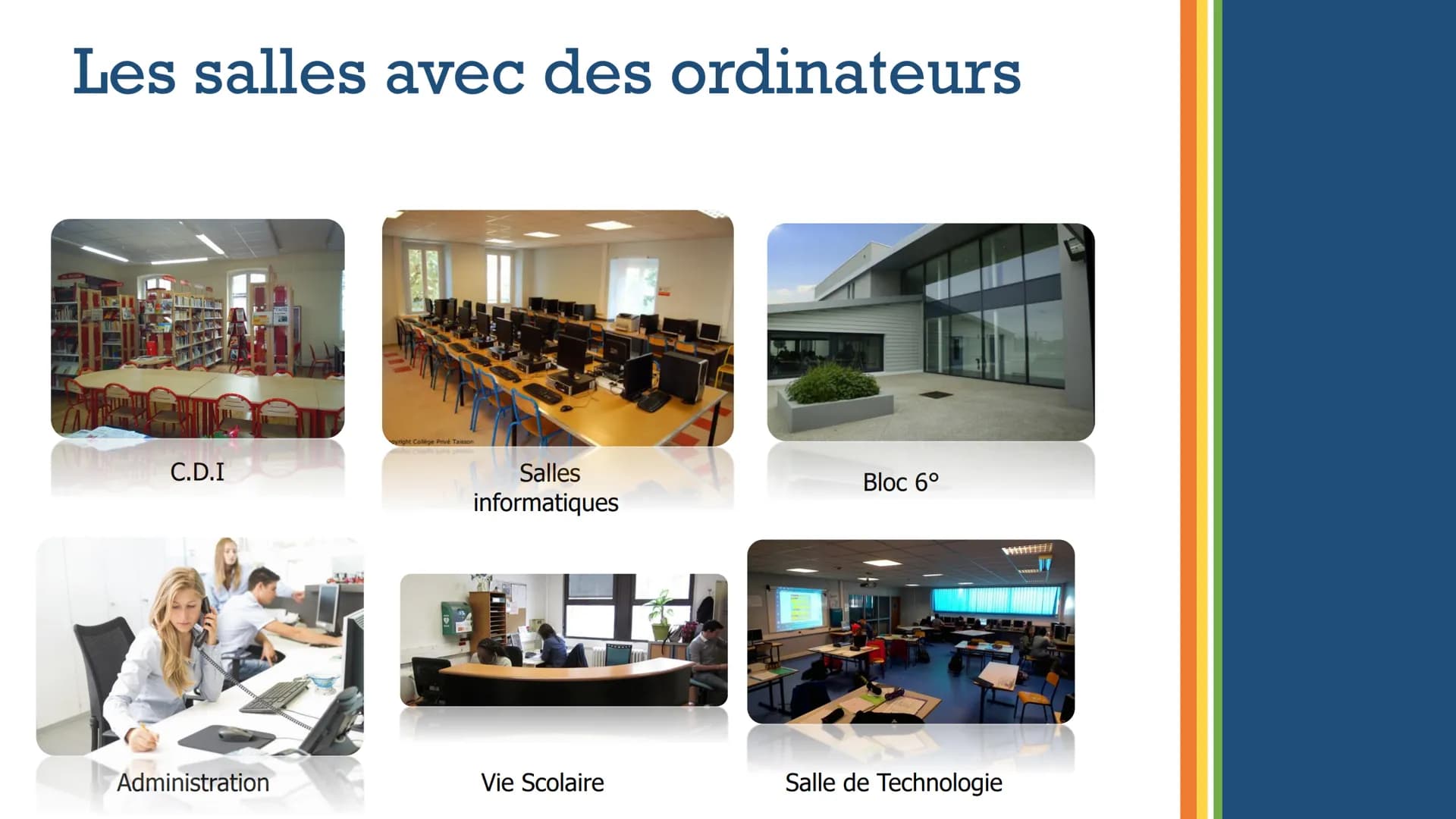 # Le réseau
# informatique du
# collège Dans le réseau informatique du
collège, il y a:
UN SERVEUR
UNE BORNE WIFI
DES ORDINATEURS
DES IM
