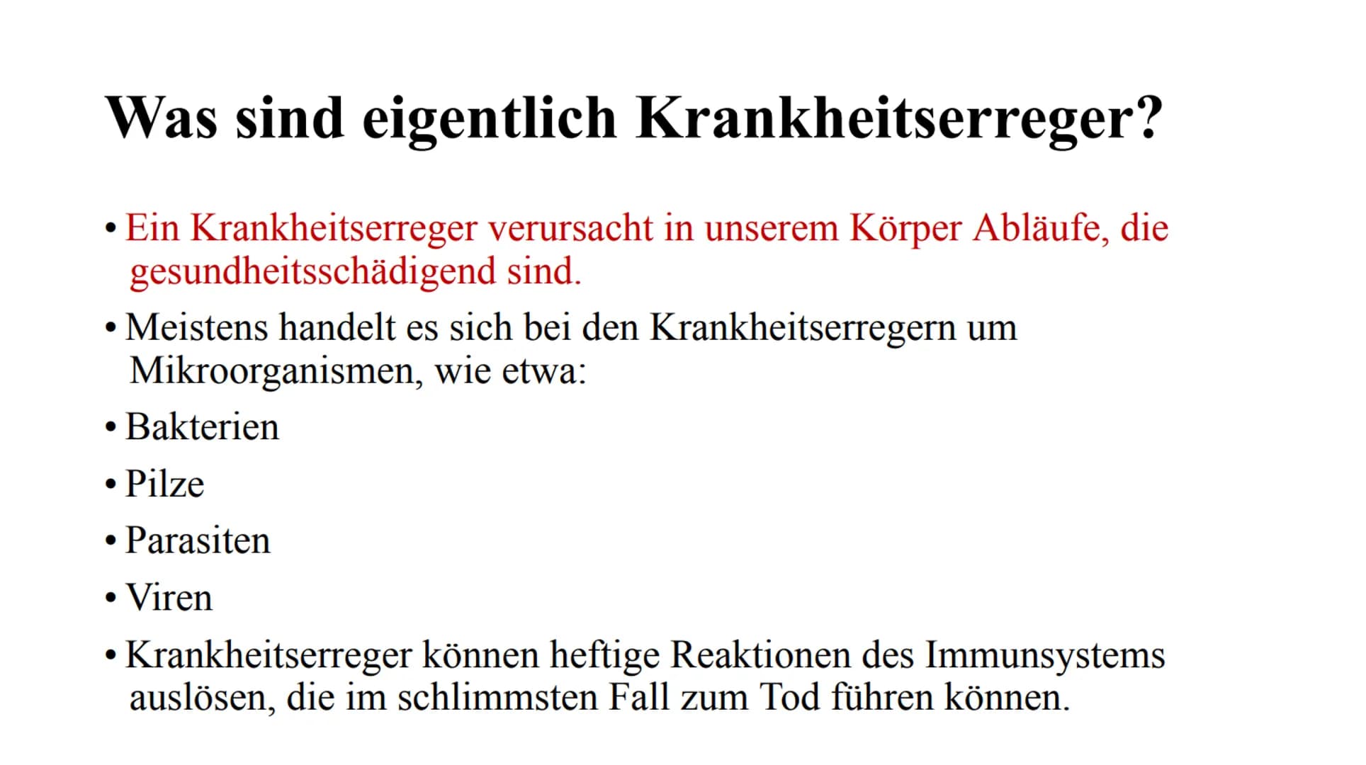 # Das Immunsystem # Das Immunsystem
ist das körpereigene, individuelle Abwehrsystem gegen schädlichen
Krankheitserreger
Der Begriff des 'I