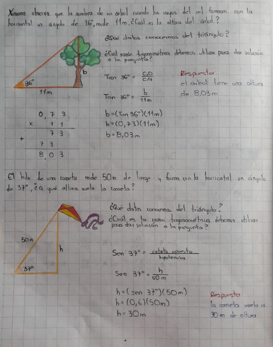 # Razones trigonométricas
5
3
Datos
B
CO: 3
ca-4
h=5
hipotenus a
coteto
opoesto
cateto adyacente A
4
hipotenusa: el lado de mayor lon