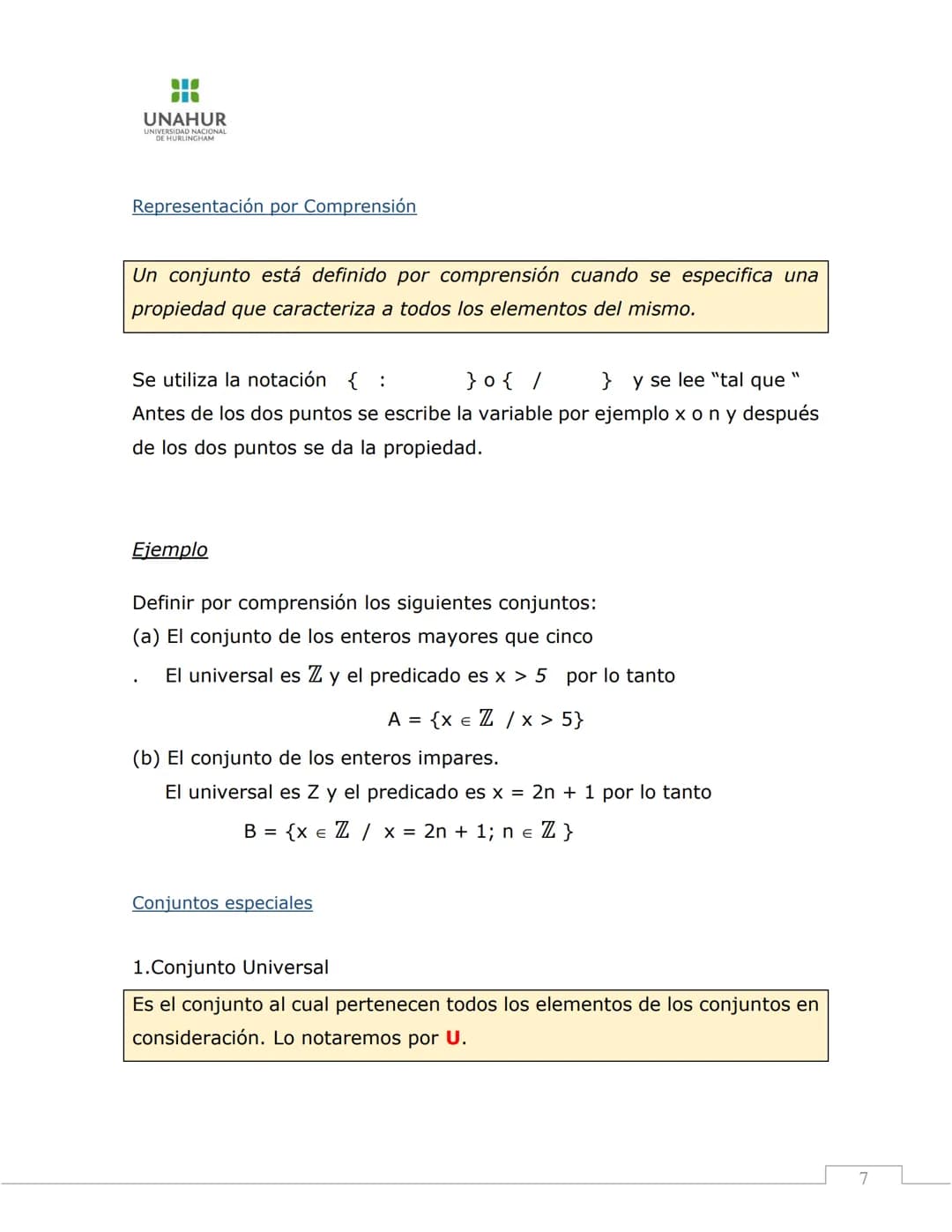 # Matemática para
# Informática I
APUNTE TEÓRICO
UNIDAD 2: CONJUNTOS, FUNCIONES PROPOSICIONALES Y
DIVISIBILIDAD ENTERA
UNAHUR | 2022
ING.