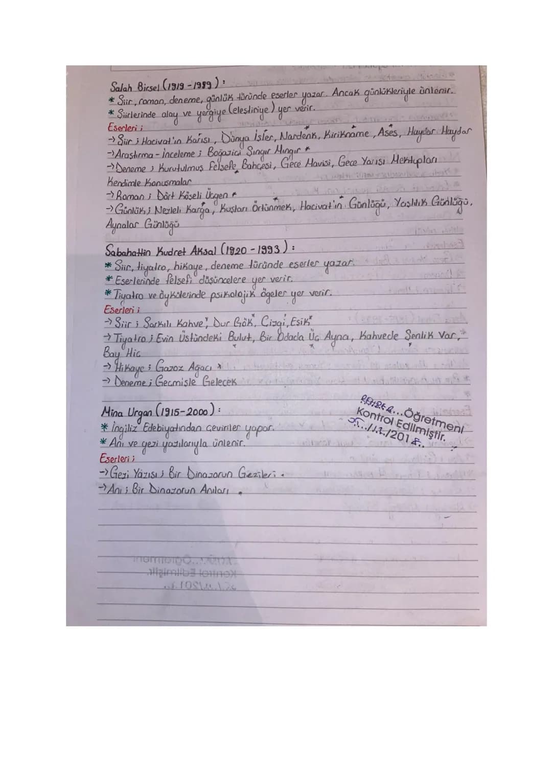 ikiye ayrılır; H 1923'ten 1940'a
Kadar
2-11940 tan gin-
- Cumhuriyet Dönemi Türk Öğretmemize kadar
Edebiyat
Kontrol Edilmiştir.
Genel Özell
