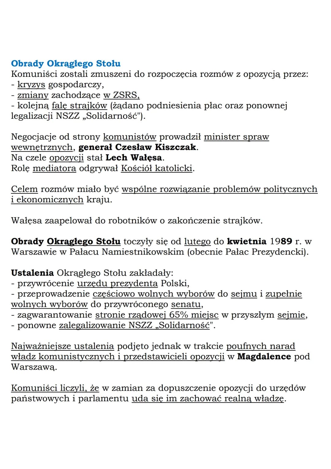 MZ_LEARNING_KNOW
Początek III Rzeczypospolitej
Klasa 8, „Wczoraj i dziś", Nowa Era
Daty do zapamiętania:
obrady Okrągłego Stołu (II-IV 198