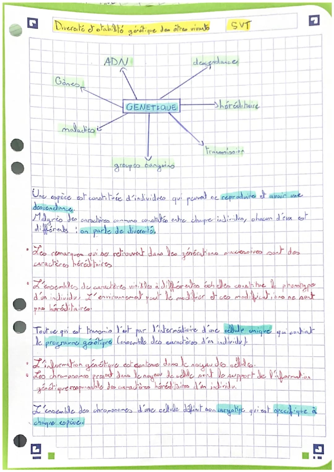 Diveraité & otabilité gérétique des êtres vivanto
SVT
ADN
descendance
Gones
GENETIQUE
Shéréditaire
maladies
Transmission
groupes banyui