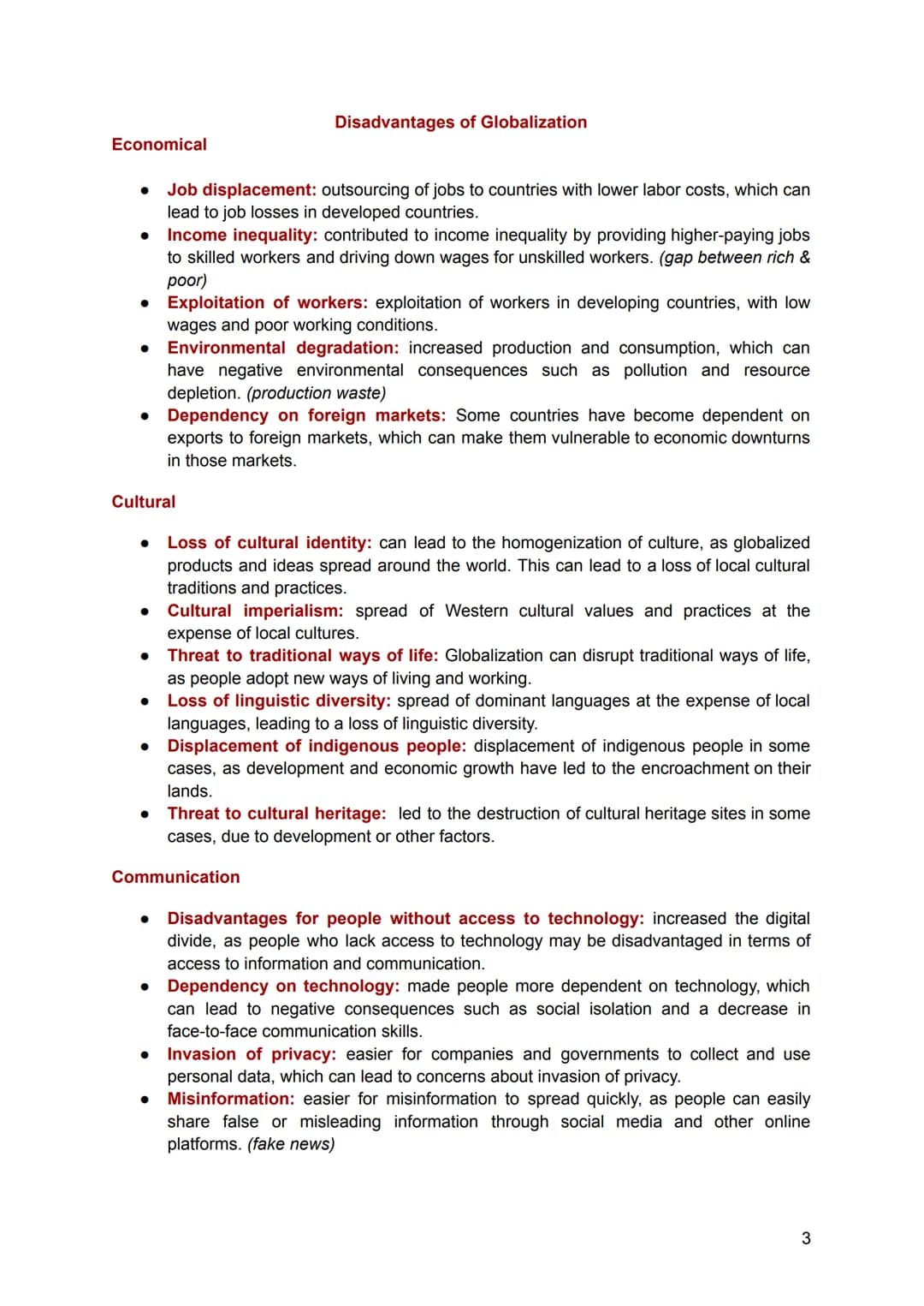 # Globalization - Global Chances & Challenges
Englisch Leistungskurs - Lernzettel für 1.101.2023 (Abitur)
What is Globalization?
Globaliz