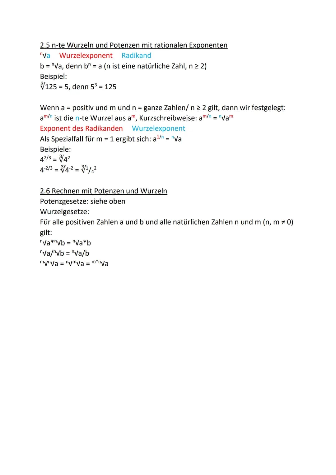 Mathearbeit Nr.2
Thema: Potenzen
2.1 Potenzen
$a^n$ = Potenz Exponent Basis
Es gilt $a^0$ = 1 für a ≠ o. (es wurde DO angewendet)
Kla-Po-Pu