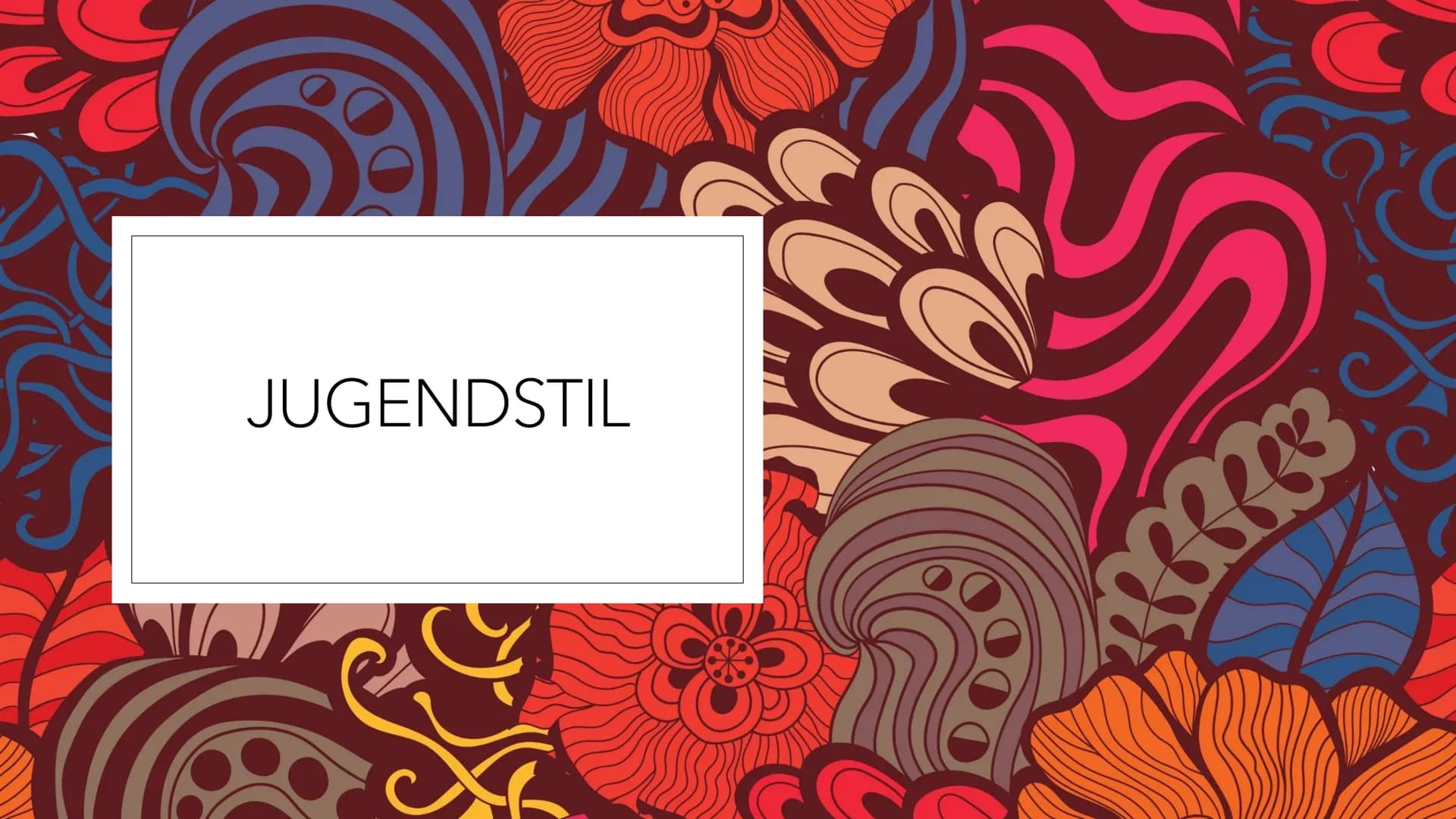 JUGENDSTIL # Gliederung
1. Entstehung
2. Lebensreformbewegung
3. Allgemeine Merkmale
4. Architektur
5. Skulptur
6. Quellen (1)
JUGEND